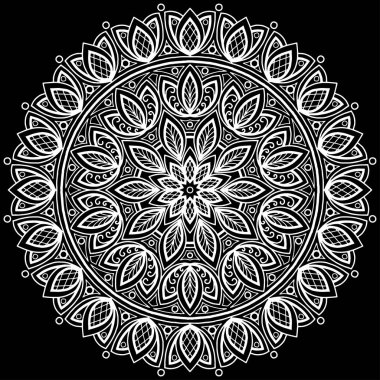 Mandala desen beyaz