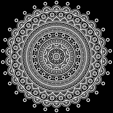 Mandala desen beyaz
