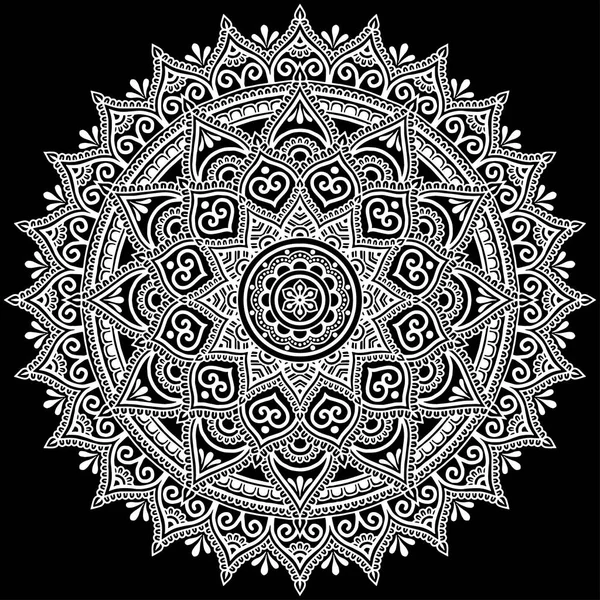 Patrón Mandala blanco — Vector de stock