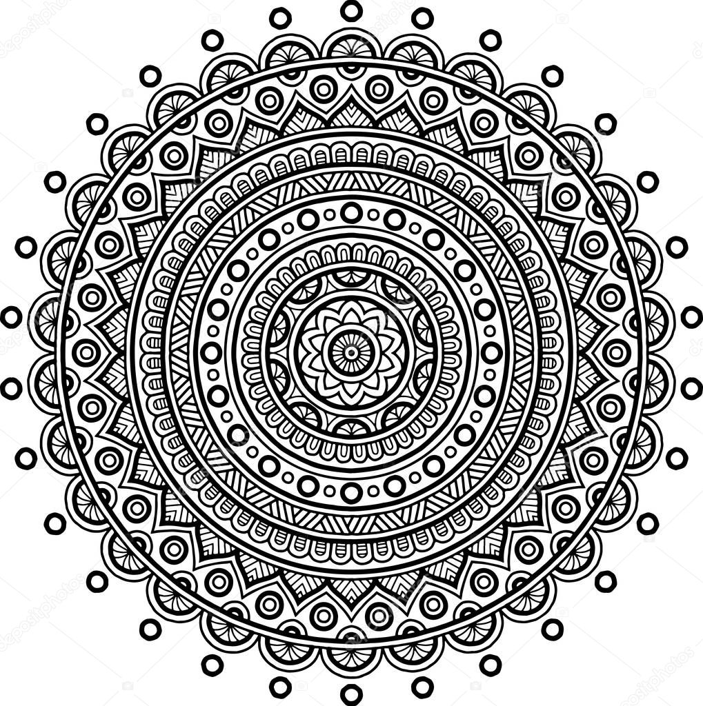 Figure mandala for coloring