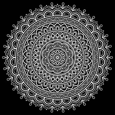 Mandala desen beyaz