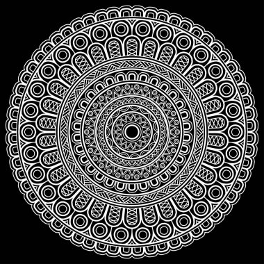 Mandala desen beyaz