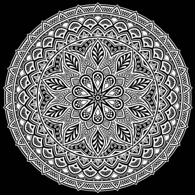Mandala desen beyaz