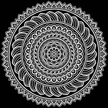 Mandala desen beyaz