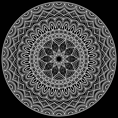 Mandala desen beyaz