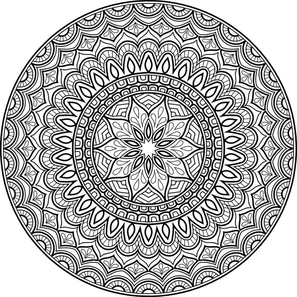 Figura mandala para colorear — Vector de stock