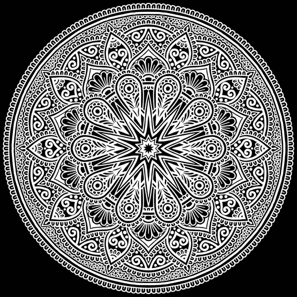 Mandala patroon Wit — Stockvector