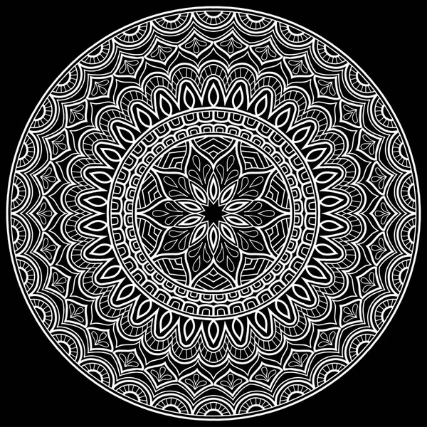 Patrón Mandala blanco — Vector de stock