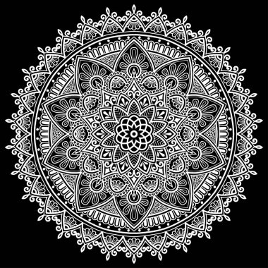 Mandala desen beyaz