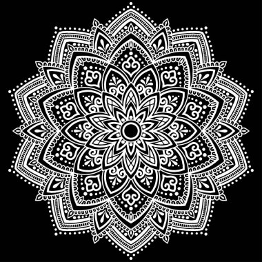 Mandala desen beyaz