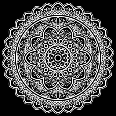 Mandala desen beyaz
