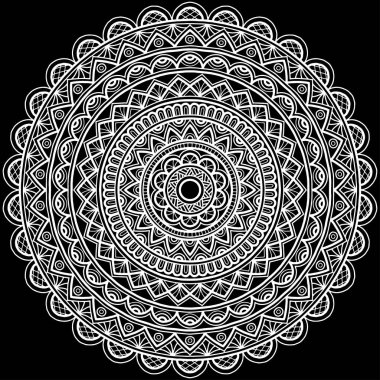 Mandala desen beyaz