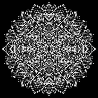 Mandala desen beyaz