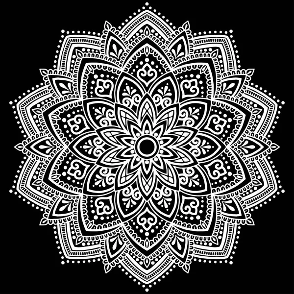 Patrón Mandala blanco — Vector de stock