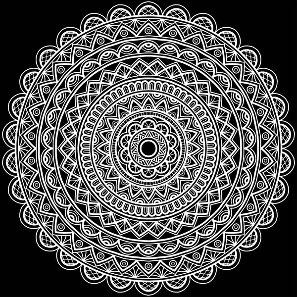 Patrón Mandala blanco — Vector de stock