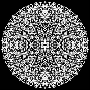Mandala desen beyaz