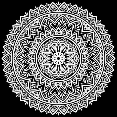 Mandala desen beyaz