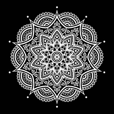 Mandala desen beyaz