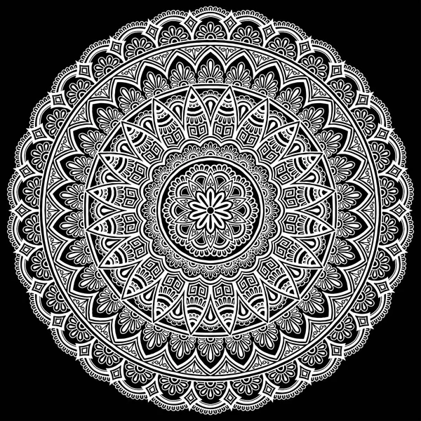 Patrón Mandala blanco — Vector de stock