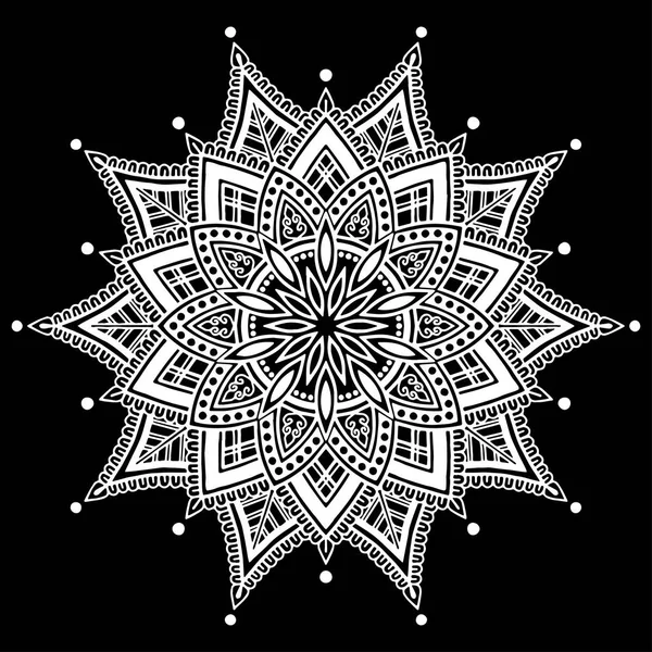 Patrón Mandala blanco — Archivo Imágenes Vectoriales