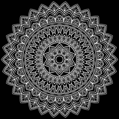 Mandala desen beyaz