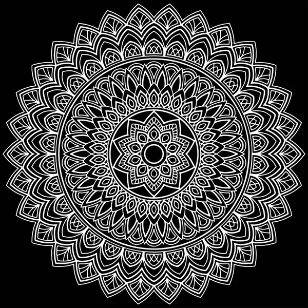 Mandala padrão branco —  Vetores de Stock