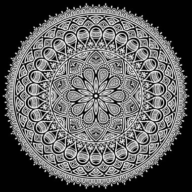 Mandala desen beyaz