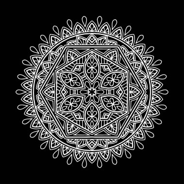 Mandala desen beyaz