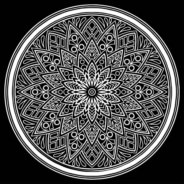 Mandala padrão branco —  Vetores de Stock