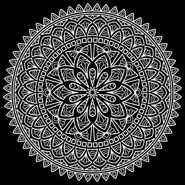 Patrón Mandala blanco — Vector de stock