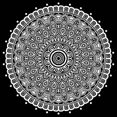 Mandala desen beyaz