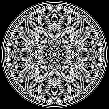 Mandala desen beyaz