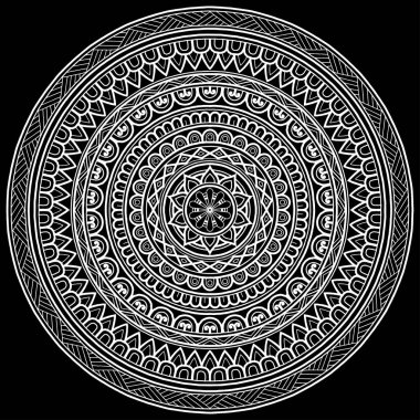 Mandala desen beyaz