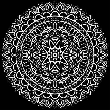 Mandala desen beyaz