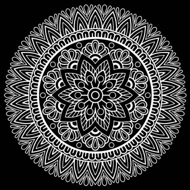 Mandala desen beyaz