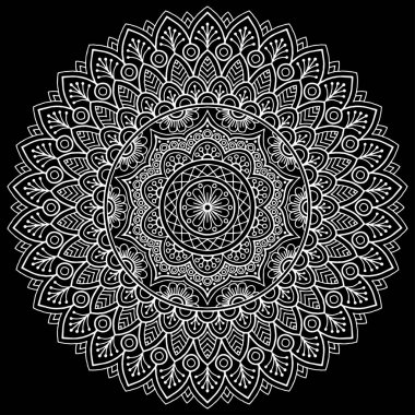 Mandala desen beyaz