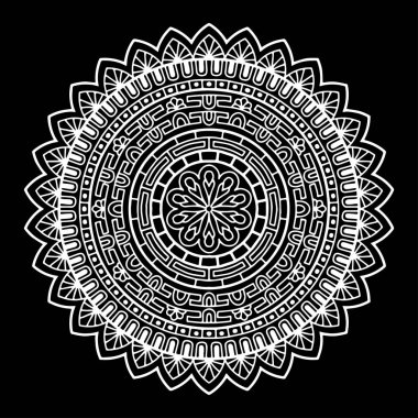 Mandala desen beyaz
