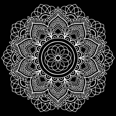 Mandala desen beyaz