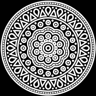 Mandala desen beyaz