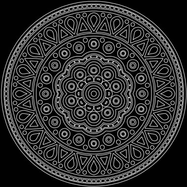 Mandala desen beyaz