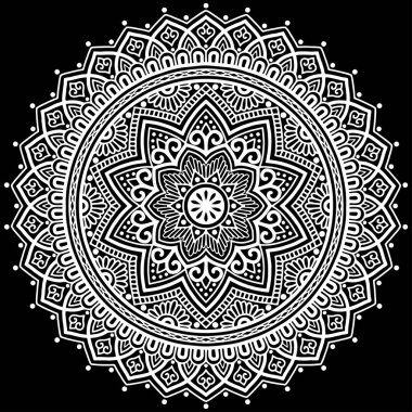 Mandala desen beyaz