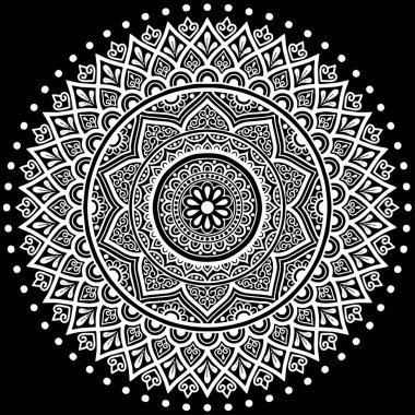 Mandala desen beyaz
