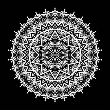 Mandala desen beyaz