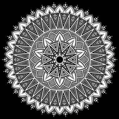 Mandala desen beyaz