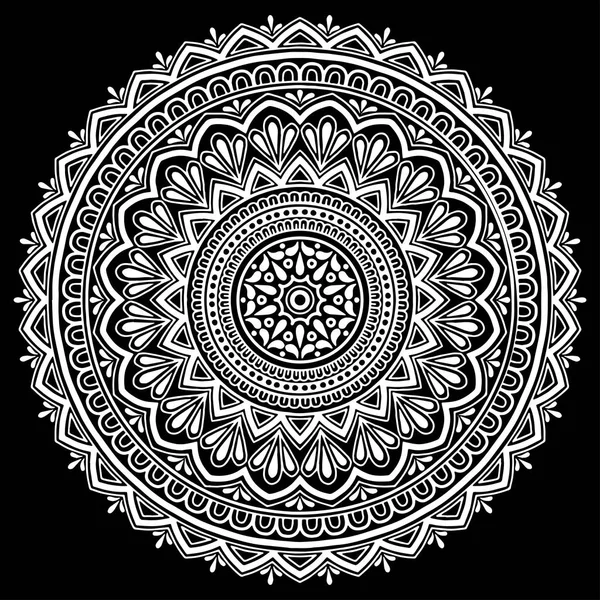 Patrón Mandala blanco — Archivo Imágenes Vectoriales