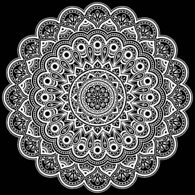 Mandala desen beyaz