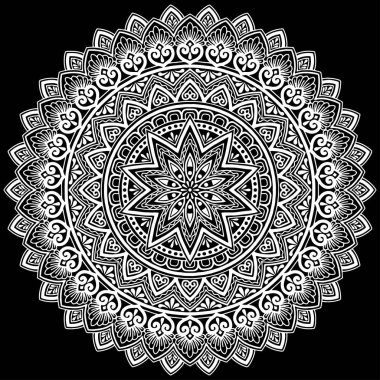 Mandala desen beyaz