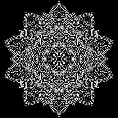 Mandala desen beyaz