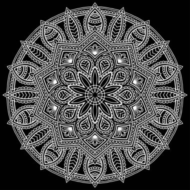 Mandala desen beyaz
