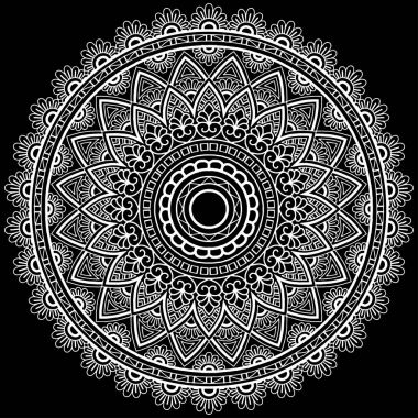 Mandala desen beyaz